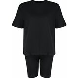 Trendyol Curve Black Knitted Pajamas Set Cene