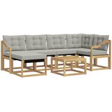  Set vanjskih sofa 7 kom. Bijela i svjetlosiva | shoptok.hr