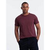 Ombre Classic BASIC men's cotton T-shirt - maroon Cijene