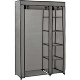 vidaXL zložljiva garderobna omara blago 110x45x175 cm siva | Shoptok.si