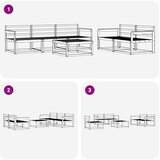  Set vanjskih sofa 6 pcs Prirodna Čvrsto drvo akacije | Eponuda.com