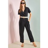 Bianco Lucci Jumpsuit - Black - Relaxed fit Cene
