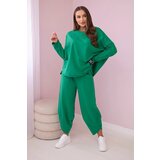 Kesi Cotton tracksuit green | Shoptok.si