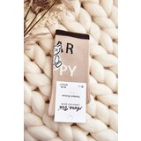 Aura.via Women's Cotton Socks With Print And Bear Beige | Shoptok.si