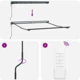 vidaXL električna retraktabilna tenda Žuta i narančasta 300x250 cm | shoptok.hr