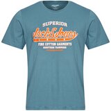 Jack & Jones Majice s kratkimi rokavi JJELOGO Modra | Shoptok.si