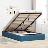 Maison Chic Otomanski Posteljni okvir - Dvoposteljna postelja - Zakonska postelja brez vzmetnice moder 120x200 cm žamet-J490, (21764347) | Shoptok.si