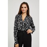 Marisse Black Envelope Neck Shirt | Shoptok.si