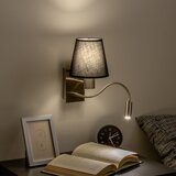  Brilagi - LED zidna lampa NUBILA 1xE27/25W/230V + LED/3W hrom/crna | Eponuda.com
