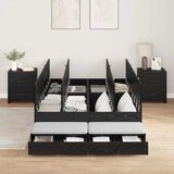  Krevet s ladicama Crni hrast 120 cm Konstruirano drvo | shoptok.hr