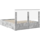  Krevetna konstrukcija s ladicama Betonski sivi 150 x 200 cm | shoptok.hr