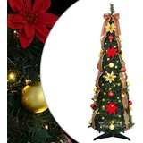  Umjetno božićno drvce s 50 LED svjetlima Zelena 125 cm PVC | shoptok.hr