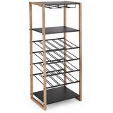 YES EVERYDAY Črna/v naravni barvi kovinska vinska omara število steklenic 20, 50x122x35 cm Isaac – | Shoptok.si