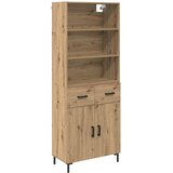 vidaXL Visok predalnik Umetni hrast 69,5 x 34 x 180 cm Konstruiran les, (5000107657) | Shoptok.si