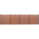 vidaXL Komplet ograjnih panelov rjav 699x186 WPC | Shoptok.si