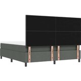  Krevet s opružnom podlogom s madracem i klupom tamnosiva 180x200 cm tkanina | shoptok.hr