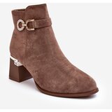 Boto Stylish Women's Suede Boots Brown Nola | Shoptok.si