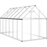 Staklenik s okvirom srebrni 334 x 169 x 195 cm aluminijski | shoptok.hr