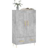 vidaXL Visoka omara betonsko siva 69,5x31x115 inženirski les | Shoptok.si
