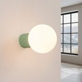 Sollux Žajbljevo zelena stenska svetilka iz opalnega stekla ø 12 cm Orbital – | Shoptok.si