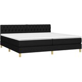  Box spring postelja z vzmetnico LED črna 200x200 cm blago, (20789019) | Shoptok.si