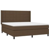  Krevet box spring s madracem LED tamnosmeđi 160x200 cm tkanina | shoptok.hr