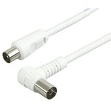 SCHWAIGER Priključni kabel za anteno (5 m, Bela, 75 dB, IEC-vtič na IEC-vtičnico) | Shoptok.si