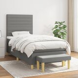  s oprugama i madracem tamnosivi 90 x 190 cm od tkanine | shoptok.hr