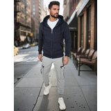 DStreet Bluza męska rozpinana basic z kapturem granatowa | Shoptok.si