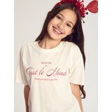 Sinsay Pamučna majica s natpisom | shoptok.hr