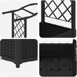  Povišeni krevet s mrežom i krovom Crna 125 x 40 x 138 cm PP | Shoptok.si