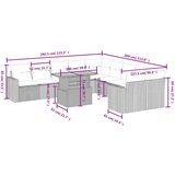 vidaXL 11-dijelni set vrtnih sofa od poliratana s jastucima bež | shoptok.hr