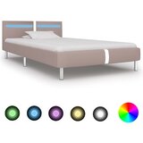vidaXL Okvir za krevet od umjetne kože LED boja cappuccina 90 x 200 cm Cijene