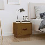 The Living Store Nočna omarica medeno rjava 40x34x35 cm trdna borovina - Nočna Omarica, (21433700) | Shoptok.si