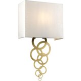 Elstead Lighting Elstead Stenska svetilka Rosa Medium z 1 svetlobo, starana medenina, senčnik iz umetne svile v slonokoščeni barvi, (22098959) | Shoptok.si