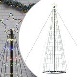 vidaXL Osvetljena novoletna jelka stožec 1534 LED barvita 503 cm | Shoptok.si