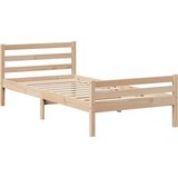 vidaXL Posteljni okvir brez vzmetnice 90x200 cm trdna borovina | Shoptok.si