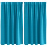  Zavjese za blackout s prstenovima 2 pcs Tirkizna 140 x 140 cm | shoptok.hr