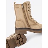 Shelvt Suede beige workers with solid tread | Shoptok.si