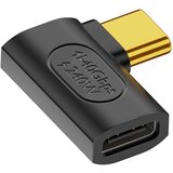 AVIZAR USB C ženski na USB C moški kotni adapter, 240 W, 40 Gbps - crn, (21261852) Cene