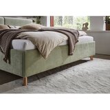 Meise Möbel Svetlo zelena oblazinjena zakonska postelja z letvenim dnom 160x200 cm Piano – | Shoptok.si