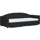 vidaXL Izvlečna dnevna postelja s predali črna 80x200 cm bla | Shoptok.si