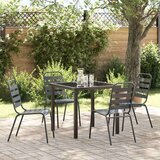  Vrtni set za objed 5 pcs Tamno siva Čelik | shoptok.hr
