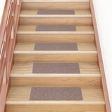  Prostirke za stepenice samoljepljive 15 kom 60x25 cm svijetlosmeđe pravokutne | shoptok.hr