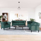 vidaXL 3-dijelni set sofa tamnozeleni od tkanine | shoptok.hr