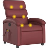Maison Chic masažni naslanjač - Relax naslanjač vinsko rdeče umetno usnje, (22134281) | Shoptok.si