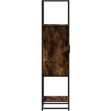 vidaXL Visoka ploča dimljeni hrast 35,5x35x139cm izrađeno drvo i metal | shoptok.hr