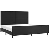  Za krevet s uzglavljem crni 180x200 cm od umjetne kože | shoptok.hr