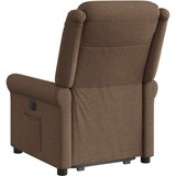  Električni naslanjač s funkcijo vstajanja rjavo blago | Shoptok.si