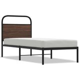  Okvir kreveta bez madraca smeđa boja hrasta 75x190 cm drveni | shoptok.hr